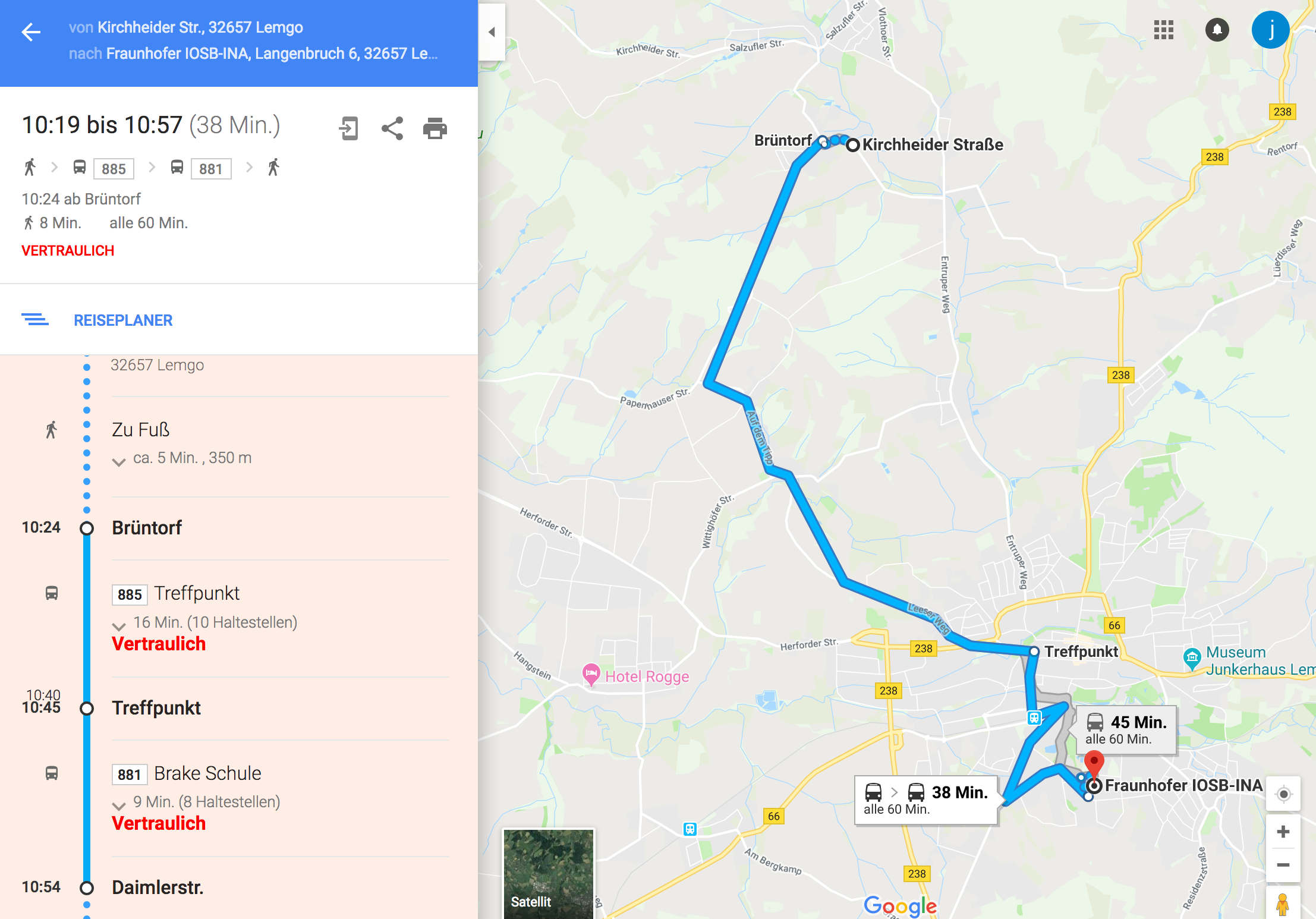 Lemgo in Google Maps